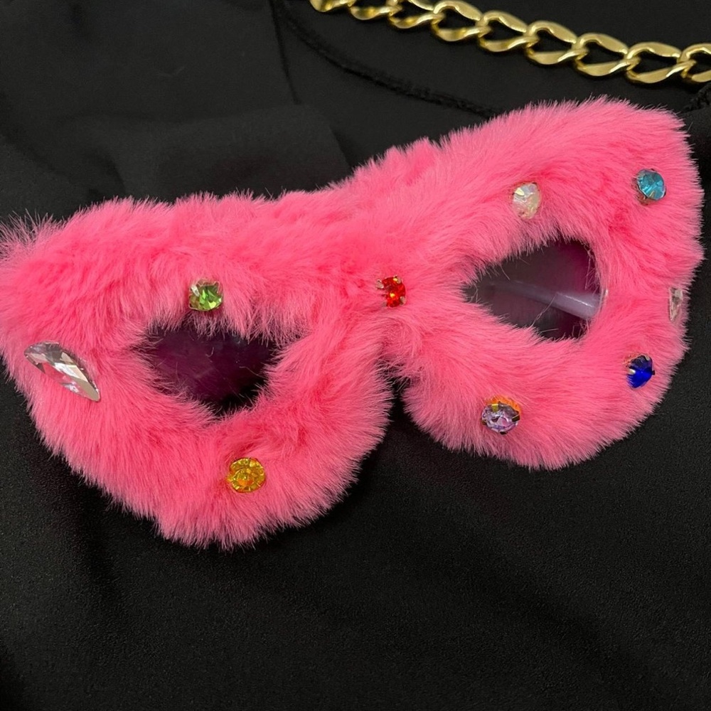 Fluffy fur sunglasses